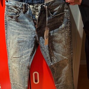 MNML Blue Distressed Men Jeans NEW